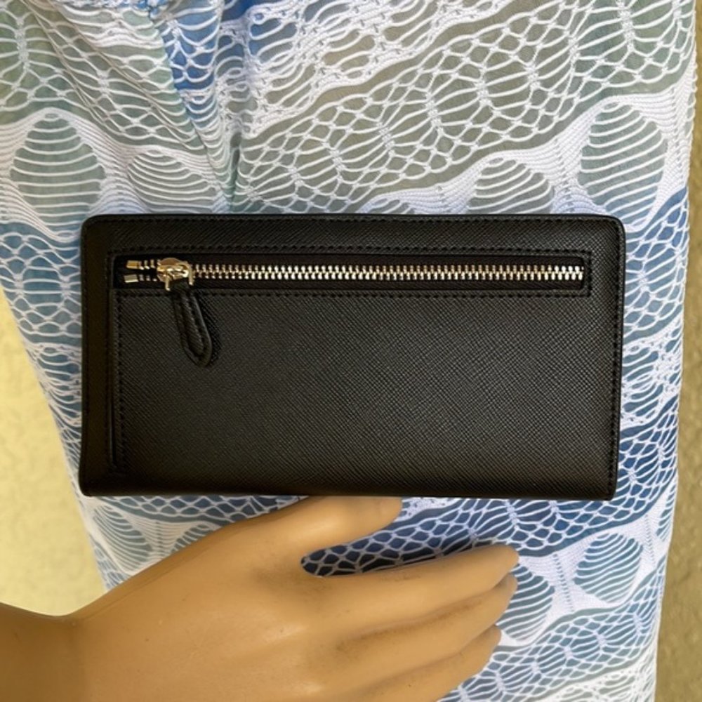 Kate Spade Staci Large Slim Bifold Wallet Black NWT - Picture 14 of 14